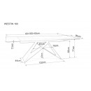 Стол обеденный SIGNAL WESTIN Ceramic эффект дерева/черный мат 160-240/90